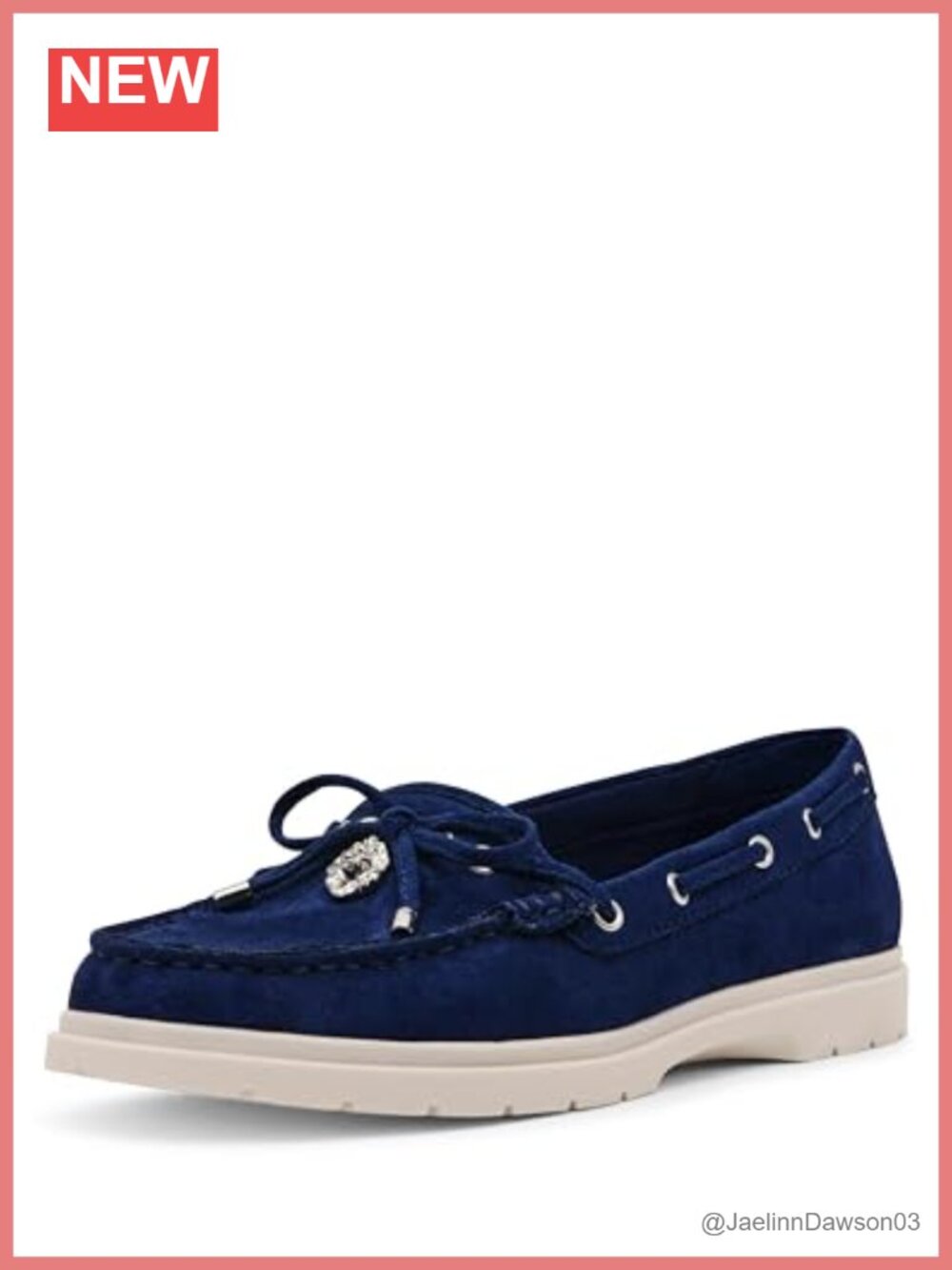 Anne Klein Allie Linen Suede Boat Shoes Loafers
